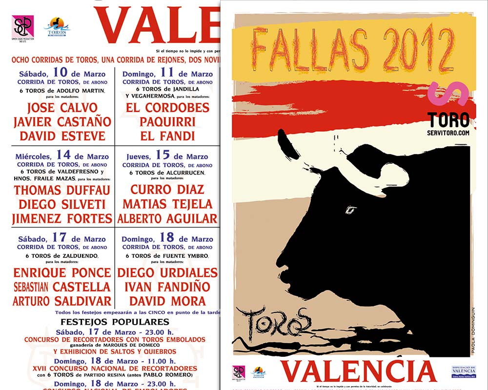 carteles toros Valencia 2012